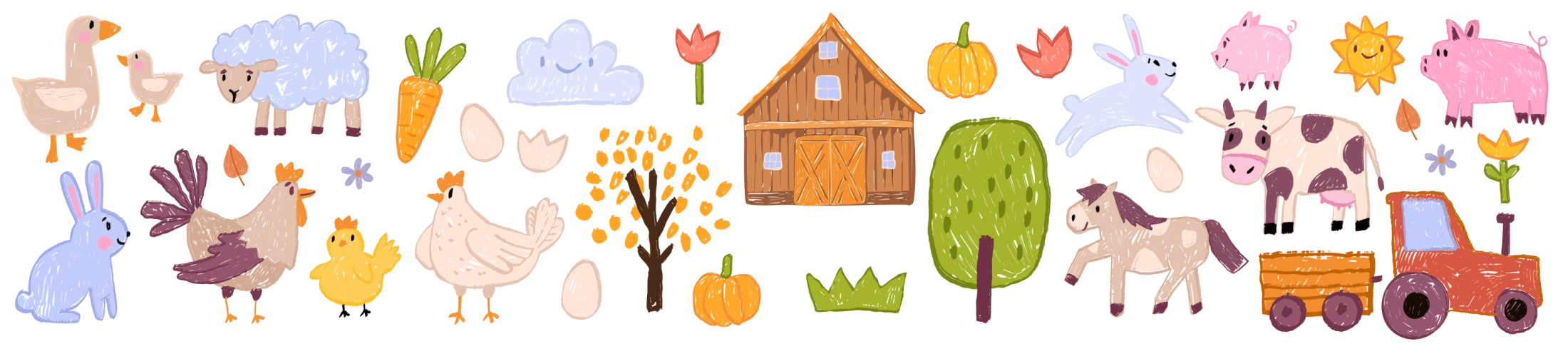 Grafik Bauernhofmotive