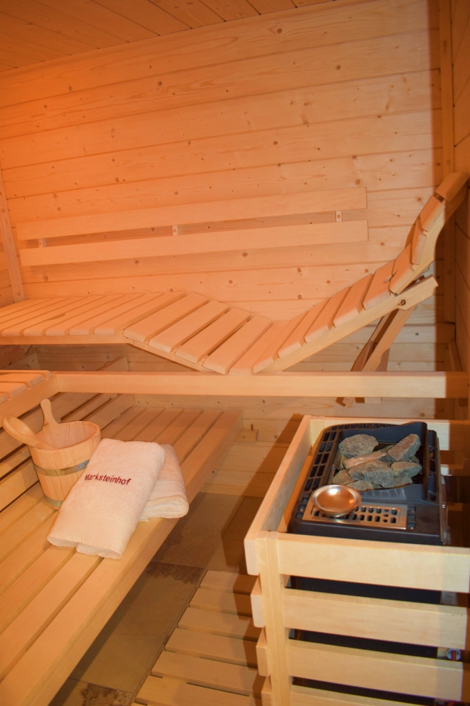 Blick in die Sauna