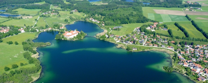 Luftbildaufnahme See Landschaft