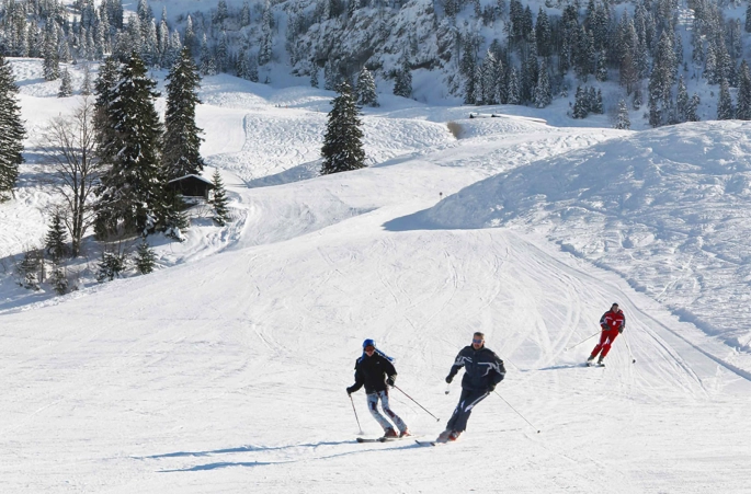 Skifahrer im Schnee
